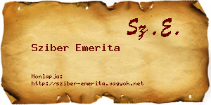 Sziber Emerita névjegykártya