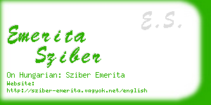 emerita sziber business card